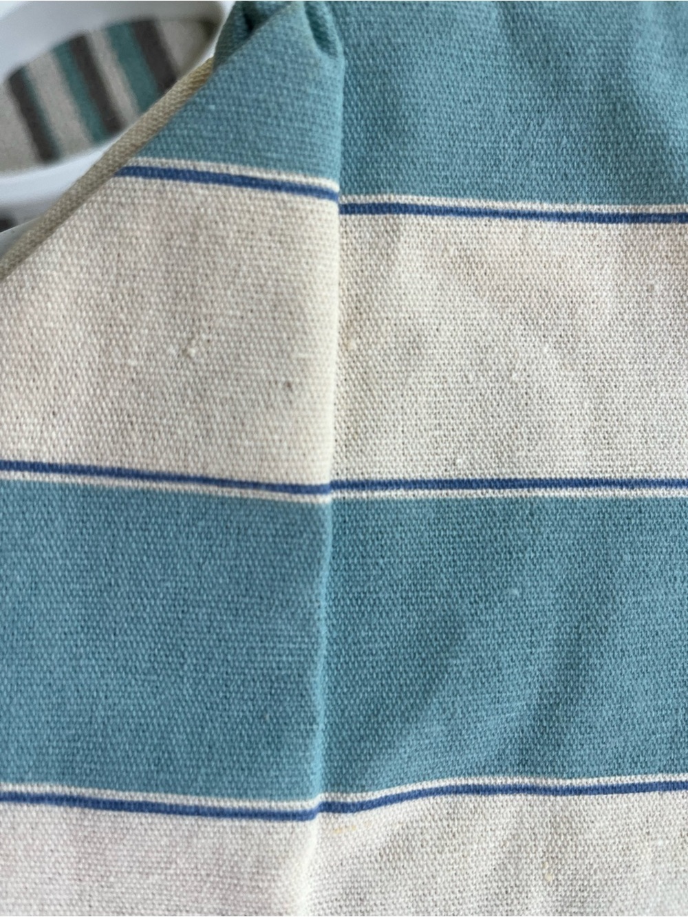 Sézane Blue and Cream Striped Canvas Tote - Picture 3 of 13